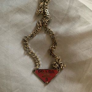 Repurposed Prada Necklace w/ Lightweight Chain